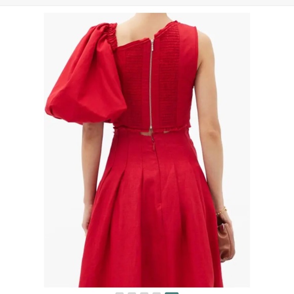 NWOT Aje Red Puff One Sleeve Top - Picture 10 of 13